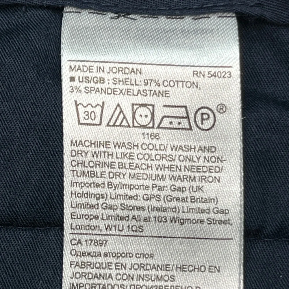 Banana Republic Chino Pants Mens 38x30 Navy Blue Slim Fit Flat Front Stretch EUC
